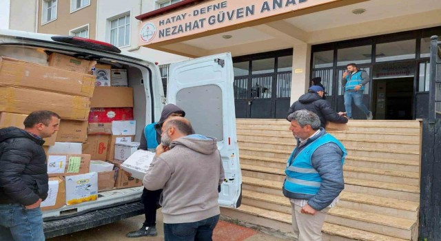 Zonguldaktan Hataya 410 adet ramazan kolisi desteği