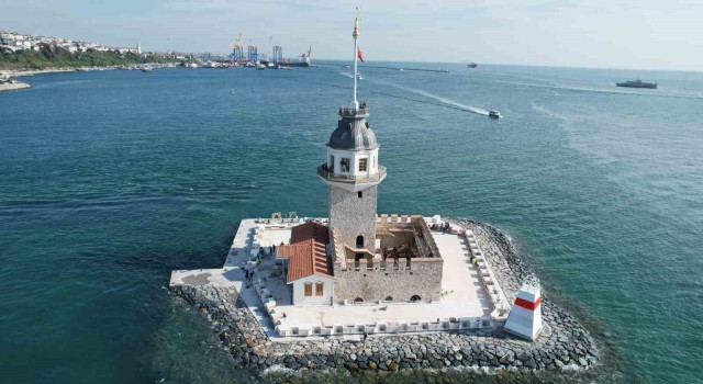 11 Mayısta ziyarete açılacak olan Kız Kulesi dron ile havadan görüntülendi