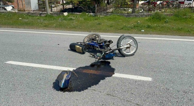 83 yaşındaki motosiklet sürücüsünün öldüğü kaza güvenlik kamerasında