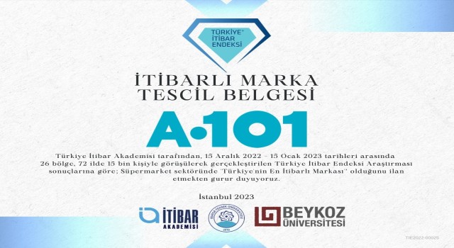 A101 Türkiyenin en itibarlı süpermarketi seçildi