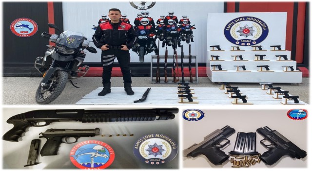 Adanada 101 ruhsatsız silah ele geçirildi