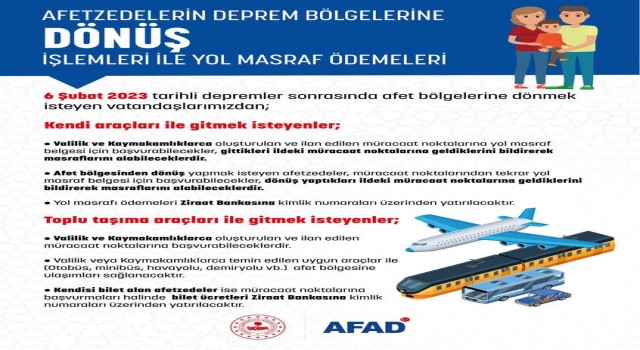 AFADdan deprem bölgesine geri dönüş yapmak isteyen vatandaşlar için duyuru
