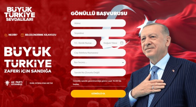 AK Parti İstanbuldan vatandaşlara sandıklarda gönüllü görev daveti