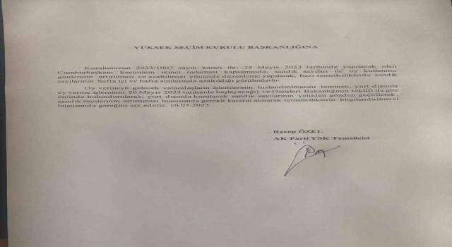 AK Partiden yurtdışı sandık sayısı ve oy günü azaltılmasına itiraz