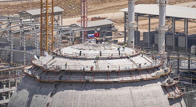 Akkuyu NGS’nin İç Koruma Kabuğunun Kubbesine Beton Dökme İşlemi Tamamlandı