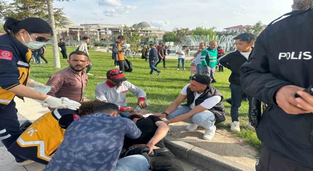 Aksarayda bıçaklı kavga: 1 yaralı