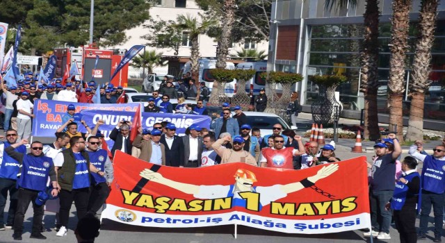 Aliağada 1 Mayıs coşkuyla kutlandı