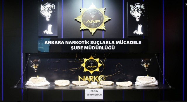 Ankarada 15 kiloyu aşkın eroin ele geçirildi