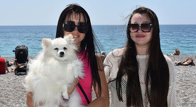 Antalya sahillerinde güneşli hava yoğunluğu