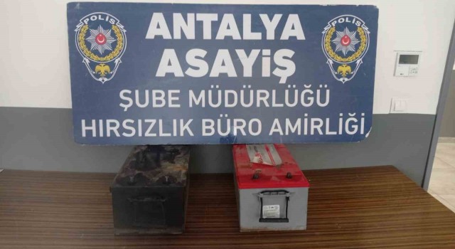Antalyada akü hırsızı yakalandı