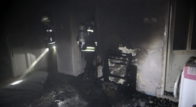 Apartmanda yangın paniği
