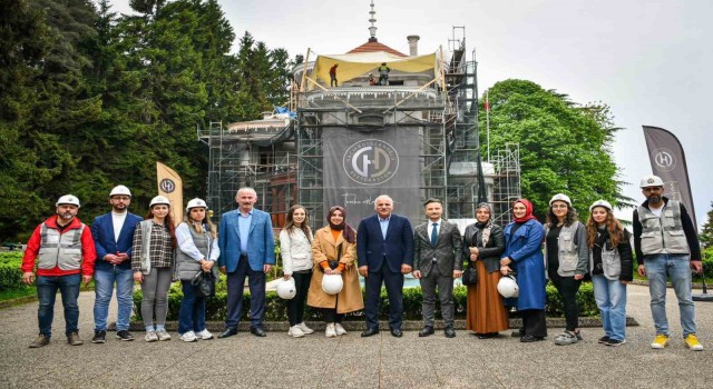 Atatürk Köşkünün restorasyon çalışmaları sürüyor