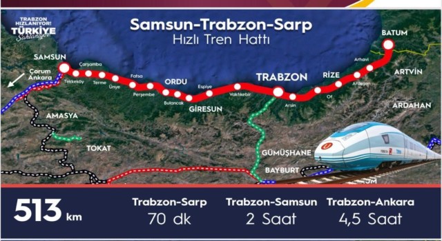 Bakan Karaismailoğlu: Samsun-Trabzon-Sarp hızlı tren hattı için hızlı adım atacağız