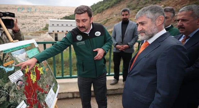 Bakan Nebati, Pamukluk Barajında incelemelerde bulundu