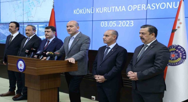 Bakan Soylu, 53. Kökünü Kurutma operasyonunda 524 şüphelinin yakalandığını açıkladı