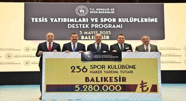 Balıkesirli amatör spor kulüplerine büyük maddi destek