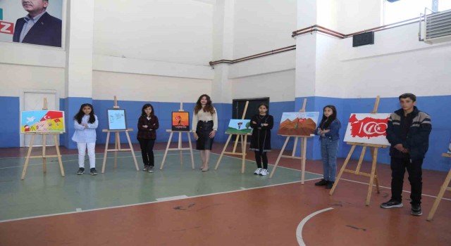 Başkalede ‘Cumhuriyetin 100. Yılı Resim Sergisi açıldı