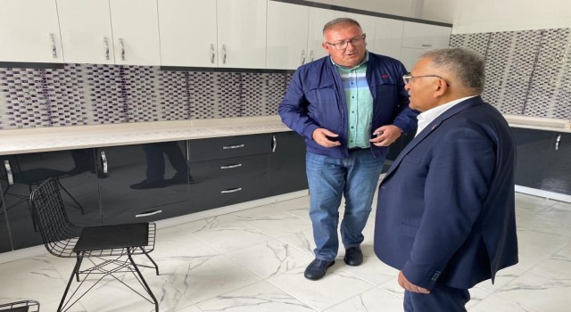 Başkan Büyükkılıç, Bünyanda yapımı tamamlanan kadın kooperatifi binasını inceledi