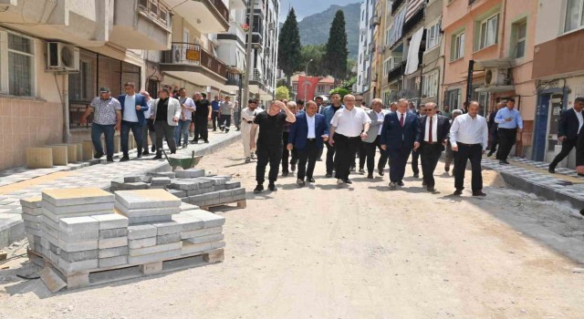 Başkan Ergün çalışmaları yerinde inceledi