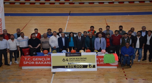 Batmanda 64 spor kulübüne 1 milyon 605 bin TL destek