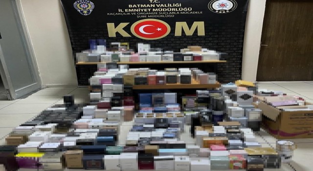 Batmanda 787 adet kaçak parfüm ele geçirildi
