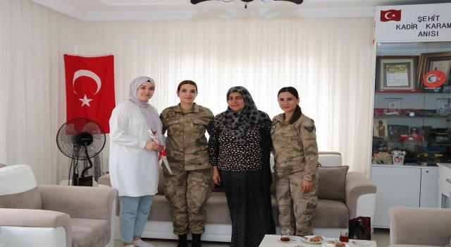 Bingölde jandarma, şehit eşlerini unutmadı