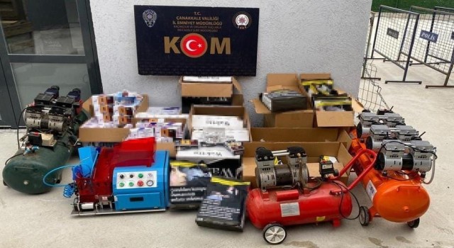 Çanakkalede kaçak sigara operasyonu