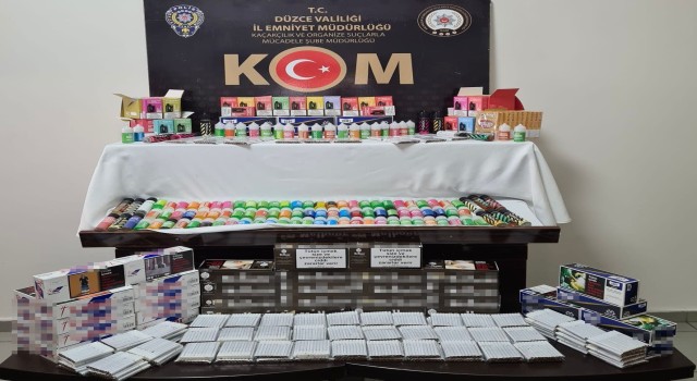 Çok sayıda kaçak sigara ele geçirildi