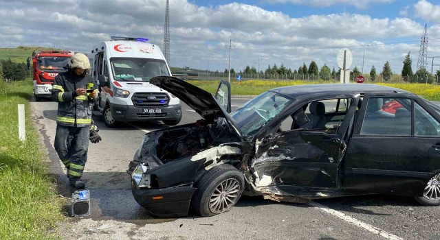 Çorluda trafik kazası: 1 yaralı