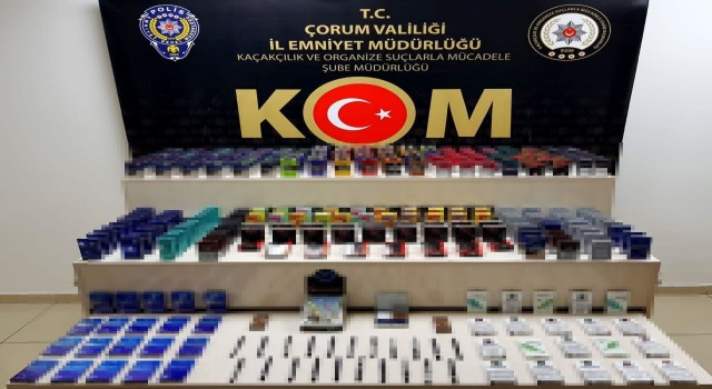 Çorumda kaçak sigara operasyonu