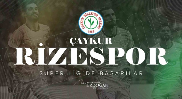 Cumhurbaşkanı Erdoğan Süper Lige çıkan Rizesporu kutladı