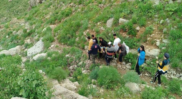 Dağda rahatsızlanan vatandaş ambulans helikopterle kurtarıldı