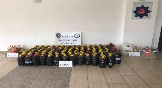 Datçada sahte içki ele geçirildi