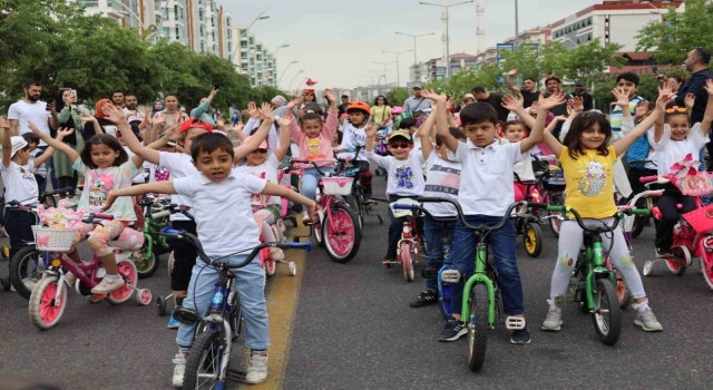 Diyarbakırda 280 çocuk sağlık için pedal çevirdi