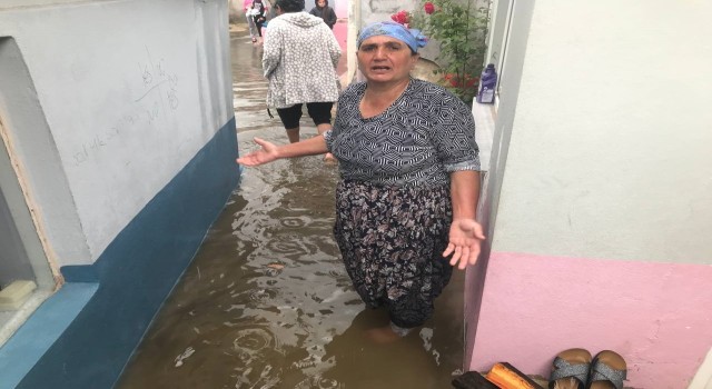 Edirnede evleri su basan vatandaşlar belediyeye isyan etti