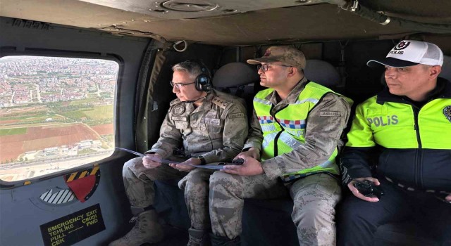Elazığda helikopter destekli trafik denetimi yapıldı