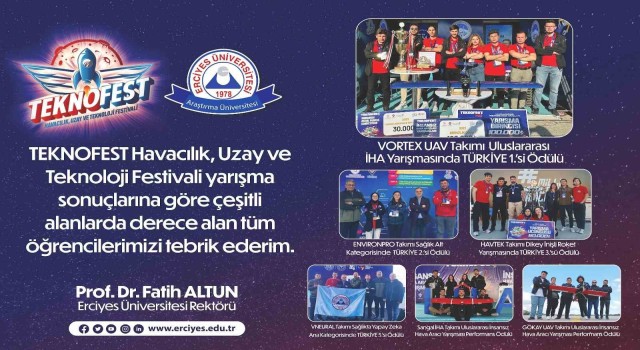 ERÜlü öğrencilerin TEKNOFEST başarısı