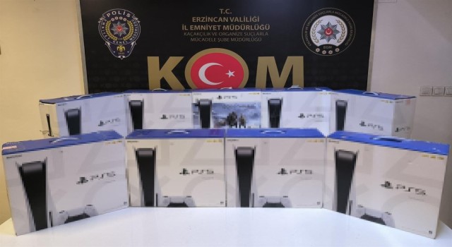 Erzincanda 9 adet kaçak oyun konsolu ele geçirildi