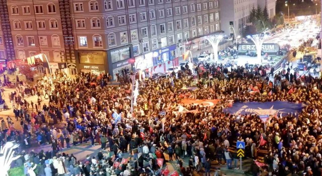 Erzurumda Erdoğan coşkusu