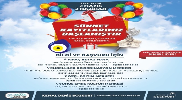 Esenyurtta toplu sünnet kayıtları başladı