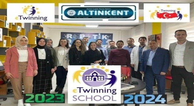 Gediz Altınkent Ortaokulu, eTwinning Okulu unvanını yeniden aldı