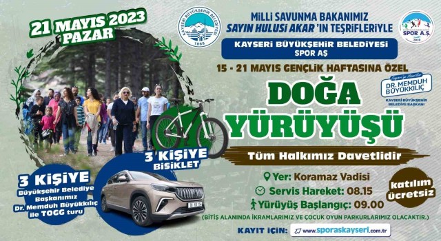 Genç dostu Büyükşehirden Gençlik Haftasına özel ‘doğa yürüyüşü