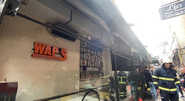 Kafe yangını kısa sürede söndürüldü