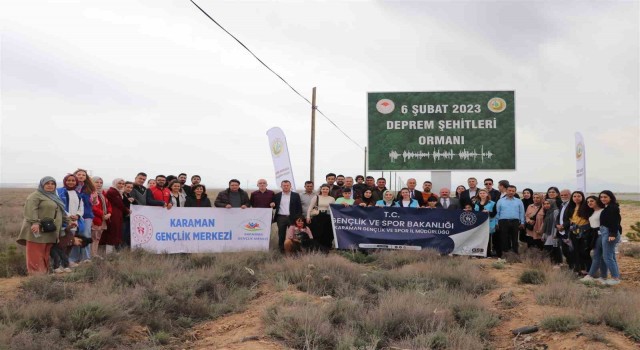 Karamanda depremde hayatını kaybedenlerin anısına fidan dikildi