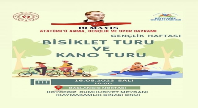 Köyceğizde kano ve bisiklet turu etkinliği yapılacak