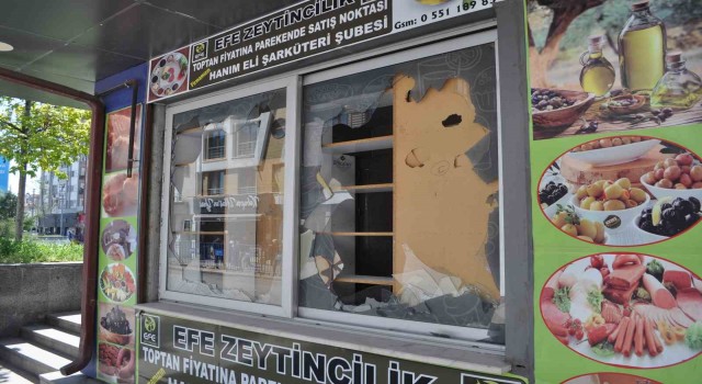 Kullanılmayan büfe vandalların hedefi oldu