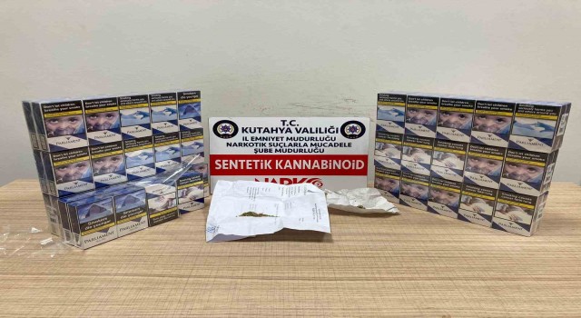 Kütahyada uyuşturucu ve kaçak sigara ele geçirildi
