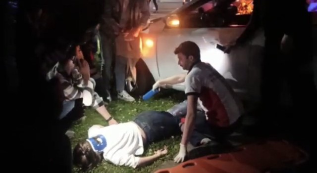 Maltepe sahilde araç yayaların arasına daldı: 4 yaralı