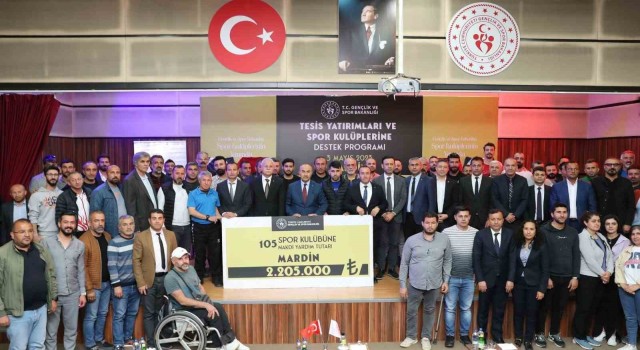 Mardinde amatör spor kulüplerine 2 milyon 205 bin TLlik destek