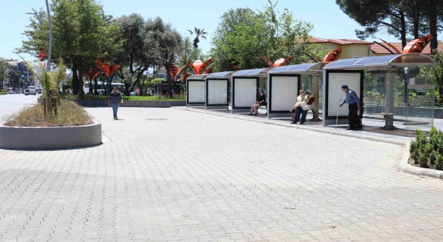 Marmariste merkez durak noktasına estetik dokunuş